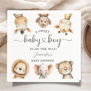 Safari Dieren Jongen Baby Shower Tropische Jungle Servet