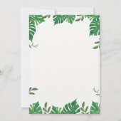 Safari Dieren Jungle Feest Uitnodiging (Achterkant)