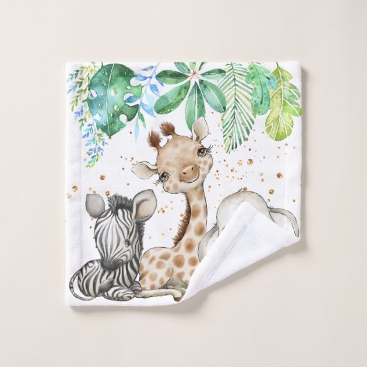 Safari Dieren Kinder Washandje (Wasdoekje)