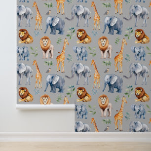 Safari Dieren Kinderkamer Behang