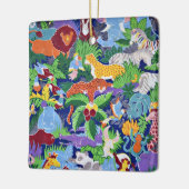Safari Dieren kleurrijk patroon Keramisch Ornament (Links)
