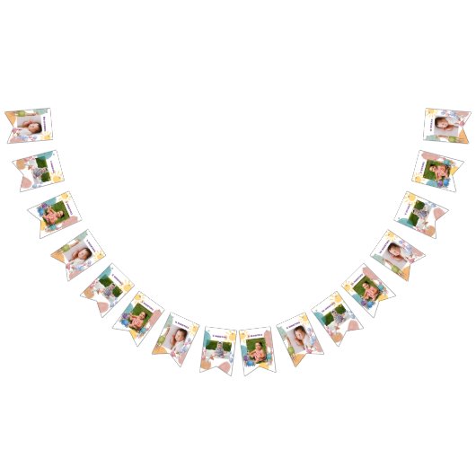 Safari Dieren Maandfoto Vlaggetjes (Alle)