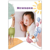 Safari Dieren Maandfoto Vlaggetjes (Eerste vlag)