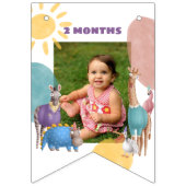 Safari Dieren Maandfoto Vlaggetjes (Derde vlag)