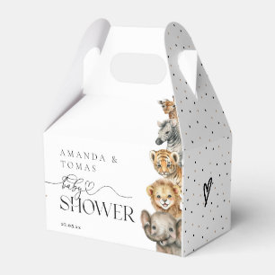 Safari Dieren Modern Baby shower Bedankdoosjes
