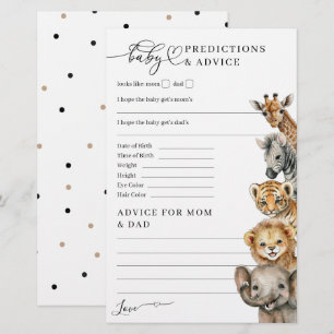 Safari Dieren Modern Baby shower spel