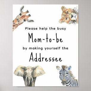 Safari dieren - Moeder om geadresseerd te worden Poster
