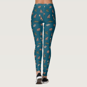 Safari Dieren (Olifant, Giraffe, Krokodil & Neusho Leggings