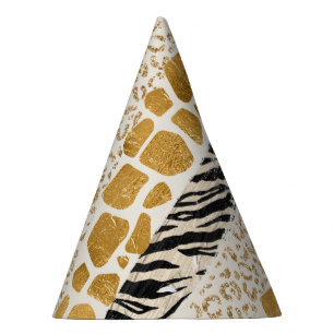 Safari dieren print wilde verjaardag feesthoedjes