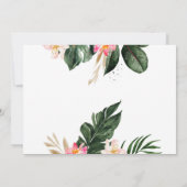 Safari Dieren rijden door Baby shower Greenery Gol Kaart (Achterkant)