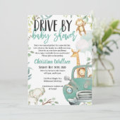 Safari Dieren rijden op babyschoeisel Kaart (Staand voorkant)