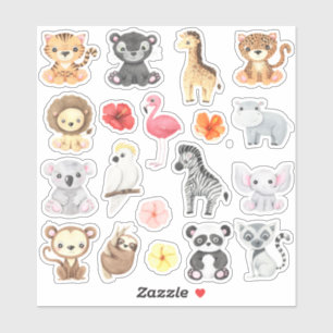 Safari Dieren Sticker