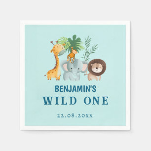 Safari Dieren Tropische Jungle Wild One Verjaardag Servet
