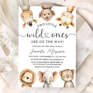Safari Dieren Tweeling Baby Shower Wilde Jungle Kaart