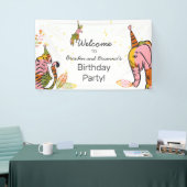 Safari Dieren Tween Tiener Boho Welkom Verjaardag Spandoek (Beurs)