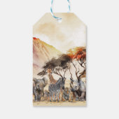 Safari Dieren Verjaardag Favor Tag Cadeaulabel (Achterkant)