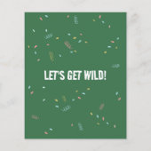 Safari Dieren Vier Wilde Budget Verjaardag (Achterkant)