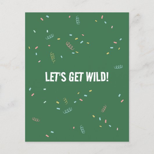 Safari Dieren Vier Wilde Budget Verjaardag (Achterkant)