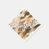 Safari Dieren voor Prints Abstract Modern Boho Servet (Hoek)
