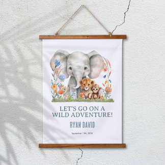 Safari Dieren Wandtapijt | Watercolor Jungle Hangend Wandkleed