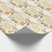 Safari Dieren Waterverf Birthday Party Circle Cadeaupapier (Hoek)