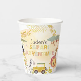 Safari Dieren Waterverf Birthday Party Circle Papieren Bekers