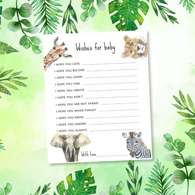 Safari dieren - Wensen voor baby (Creator heeft geüpload)