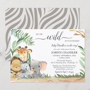 Safari Dieren Wilde met Baby shower van Uitzonderi Kaart