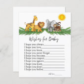 Safari Dieren willen graag Baby shower spelen (Voorkant / Achterkant)