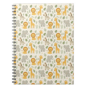 Safari dierenkinderkamer print notitieboek