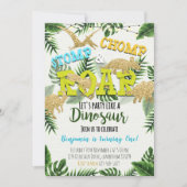 Safari Dinosaur Boy Birthday Uitnodiging (Voorkant)