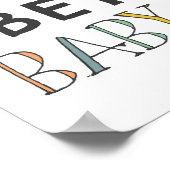 Safari Doodle Animals Baby shower Affiche de bienv (Coin)