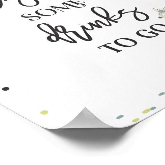 Safari drive by Baby shower Treat Favor Sign Poster (Hoek)