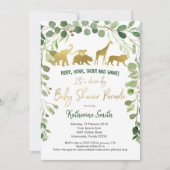 Safari Drive par Baby shower Parade Invitation (Devant)