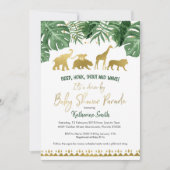 Safari Drive par Baby shower Parade Invitation (Devant)