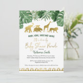 Safari Drive par Baby shower Parade Invitation (Debout devant)