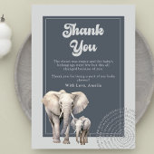 Safari Elephant Baby shower bedankkaart