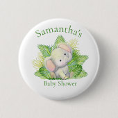 Safari Elephant Baby shower Button (Voorkant)