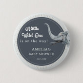 Safari Elephant Baby shower Party Button (Voorkant)