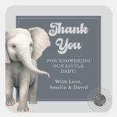Safari Elephant Baby shower Stickers (Voorkant)