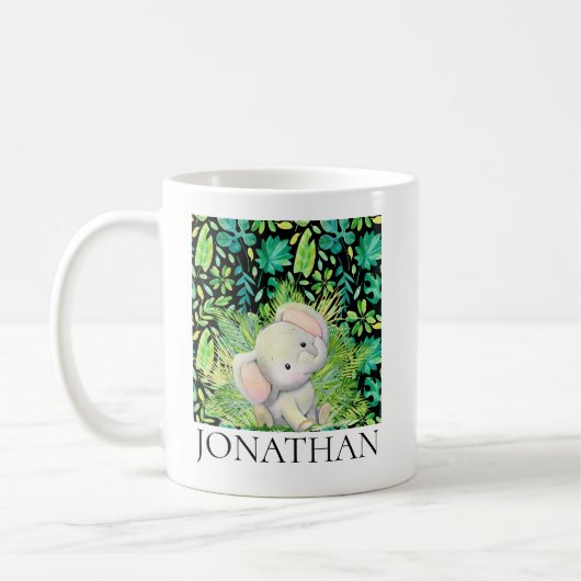 Safari Elephant Boy Coffee Mug (Gauche)