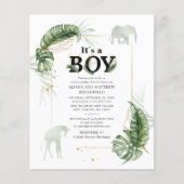 Safari Elephant Giraffe Baby shower (Voorkant)