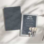 Safari Elephant Wild One Baby shower Kaart
