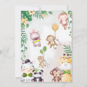 Safari et Jungle Invitations d'anniversaire pour e (Dos)