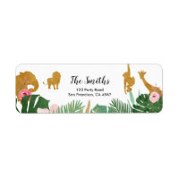 Safari Étiquettes de adresse Wild one Animaux Jung
