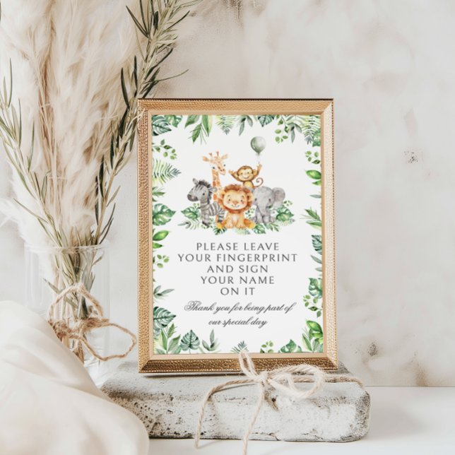 Safari Fingerprint Tree Baby shower Games (Creator heeft geüpload)