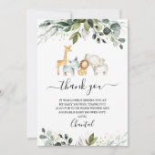 Safari Foliage Baby shower Hartelijk dank Kaart (Voorkant)