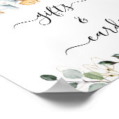 Safari Foliage Gender Neutral Baby shower Sign Poster (Hoek)