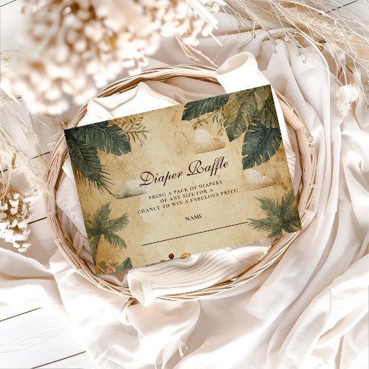 Safari Forest Creatures Diapper Raffle Informatiekaartje