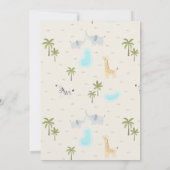 Safari Foto 1e verjaardag Kaart (Achterkant)